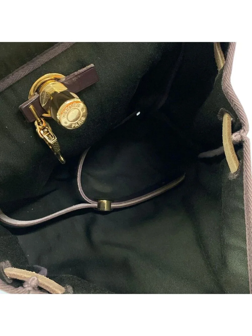 Hermes Backpack Herbag a Dos PM Khaki Dark Brown